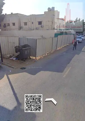 للبيع بعجمان  ارض سكني استثماري   G+4 مساحة 5600 قدم زاوية شارع وسكة مطلوب مليون 550 الف