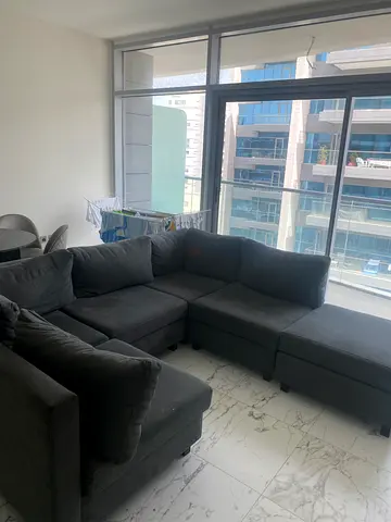 Dark Grey L-Shaped Sofa