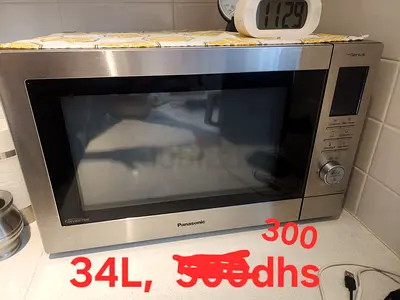 Panasonic 34L Stainless Steel Microwave Oven - Good Working Condition