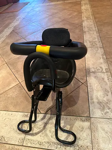 Baby bike seat on adult bike