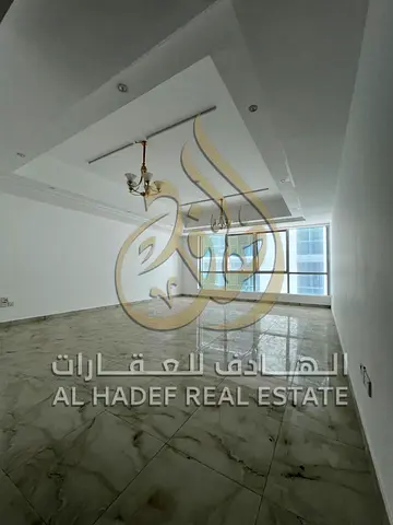 Two bedrooms and a living room with a maid's room in Al Majaz 3 area. Free parking - Free air conditioning - Free gym and swimming pool - Family tower