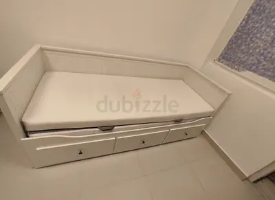 IKEA Hamnes daybed with 3 big storage drawers and 2 IKEA mattresses.