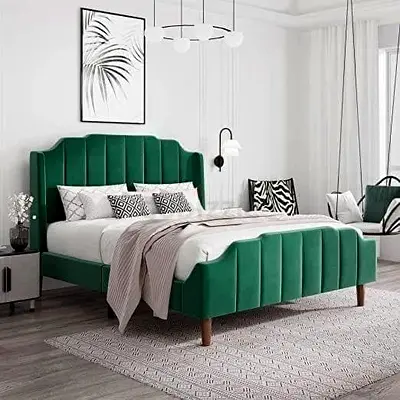 Brand new luxury king size fully customisable bedframe in soft Valvet Fabric