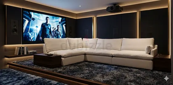 Home center white color feather 🪶 filled modular sofa