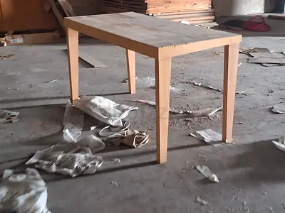 Outdoor wood table
