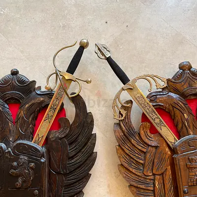 Antique Collectible Wall Decor Set with Mounts from spain