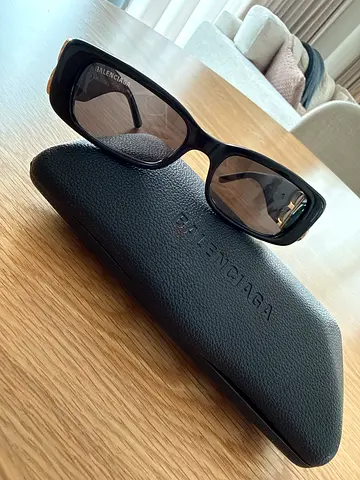 Balenciaga black sunglasses with original case - gently used