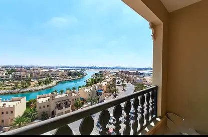 High Floor Furnished Studio for Rent - Lagoon View - Al Hamra Village