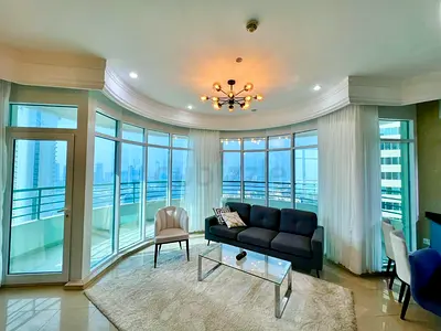 Direct from owner: Full Sea View| 2 BR Vacant| Spacious| Furnished| Luxurious High Floor|