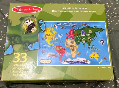 Melissa Doug World Map Floor Puzzle