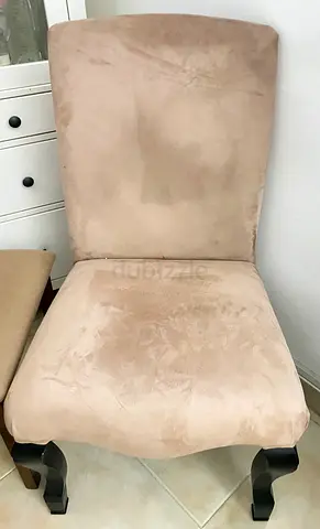 2 pcs Beige upholstered chair, gently used