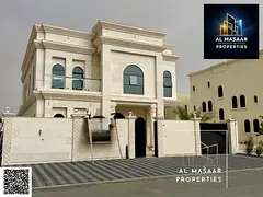 A luxurious villa for sale, combining elegance, comfort, and an ideal location in one of Ajman's