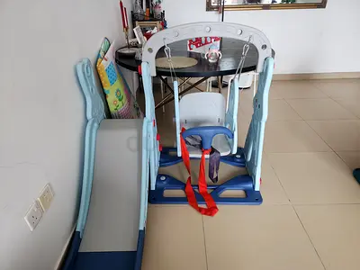 Kids slide and swing set