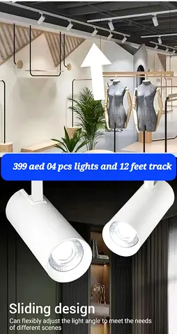 LED Track Light  adjustable (04 pices) with 10 feet Aluminum track for adjusting and wer connection.