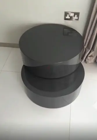 MINOTTI Italian Benson side rotating table nightstand coffee table H41 D60cm (charcoal black)