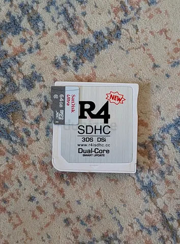 R4 SDHC Dual-Core flashcart for Nintendo DS/DSi/2DS/3DS + 64GB microSD download the games and play