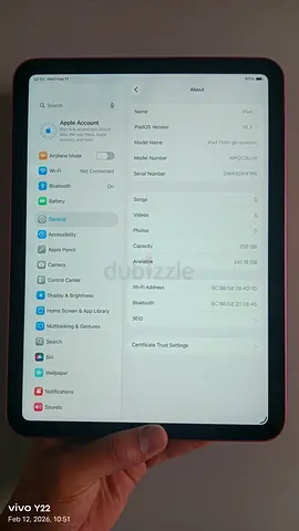 Original Apple ipad10-256gb for sale !!!!