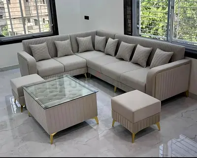 Luxury L-Shaped Sofa Set