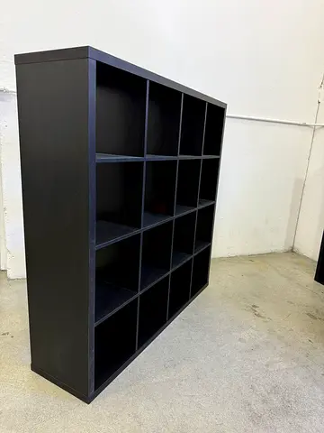 My black 16-cube bookcase (room divider) - used