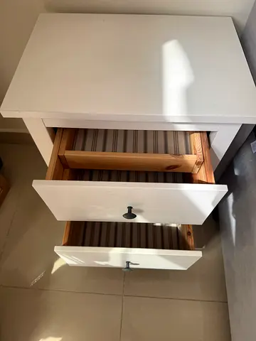 IKEA White 2-Drawer Nightstand / Bedside Table