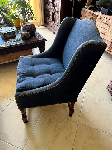 Ralph Lauren Home Blue Accent Chair high quality