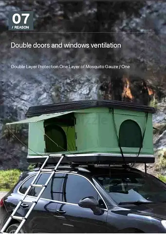 Roof Tent Room Fully Automatic Car Self-Driving Tour Outdoor Car Off-Road SUV Folding Hard Shell Tra