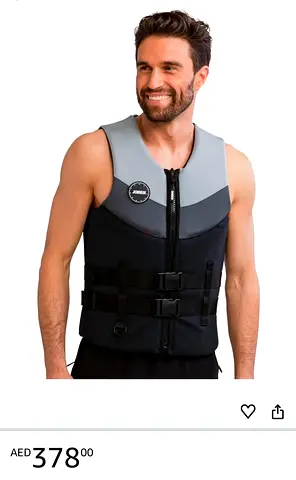 Neoprene life jacket / impact vest for wakeboarding  waterskiing used only once