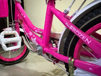 Pink kids bicycle (Frozen) with training wheels | 3 Month Old