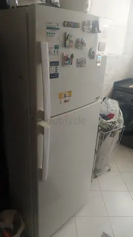 White Two-Door Top-Freezer Refrigerator - Used, Working