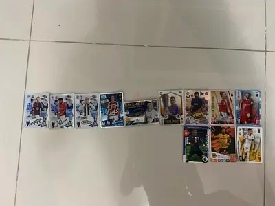 Signed football match attax cards