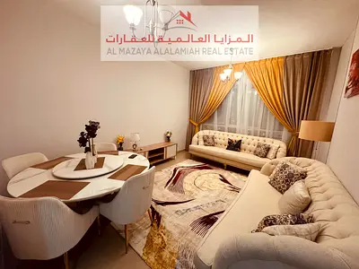 شهري - غرفة وصالة - التعاون - فرش ديلوكس - مع انترنت - 2 حمام - 1 بلكونة .