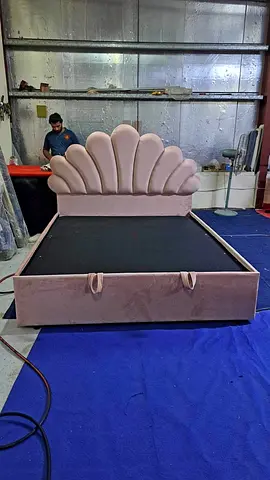 Queen Size Brand New Fully Custom Made Bed with Beautiful Headboard Design