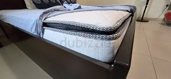 Comfortable Bed with Mattress and 2 side tables