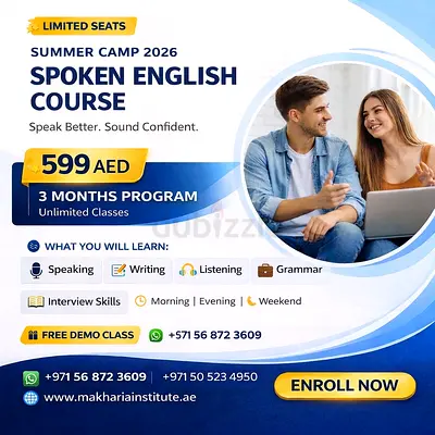 Dont Wait -Start Speaking English This Week in Sharjah.