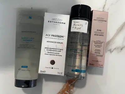 SkinCeuticals  Institut Esthederm skincare bundle — cleanser, toner  serums