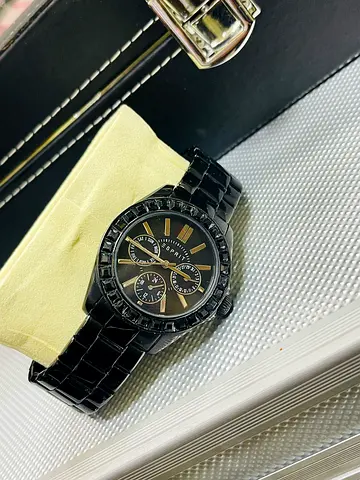 Esprit black  women’s watch with crystal bezel (good condition)