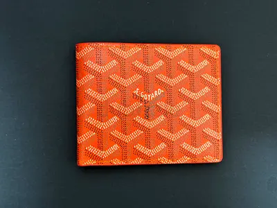 Goyard bifold wallet orange