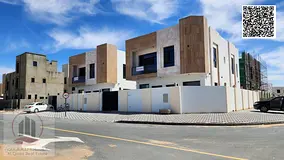 Villa for sale in Al Zahia area, Ajman. Modern design, ground and first floors (5 master bedrooms, m