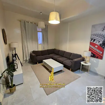 Furnished one-bedroom apartment for monthly rent in Ajman, Corniche area, near Bahi Palace ✔️ Includes bills and internet ⚡📶 Ready to move in