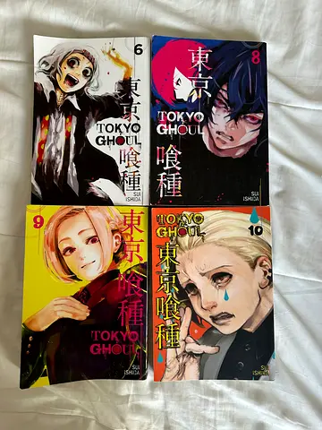 Tokyo Ghoul manga volumes 6, 8, 9  10 - used set