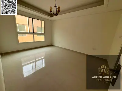Luxury/ 3BR apartment for annual rent in Ajman Al Mowaihat 3/, first tenant, 3 baths, built-in wardrobes, central AC, super deluxe, 1 month free.