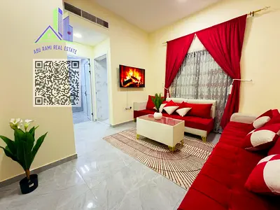 بدوووون عموووولة غرفة وصالة فاخرة للايجار في كورنيش عجمان  /النخيل 2 / بناء جديد