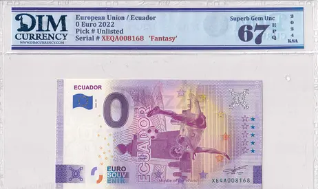 European Union 0 Euro Ecuador 2022 DIM 70 AED