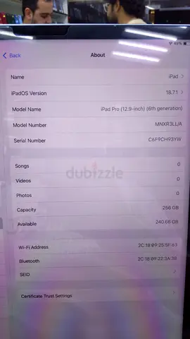 Apple iPad Pro 12.9-inch (6th gen) - 256GB, working