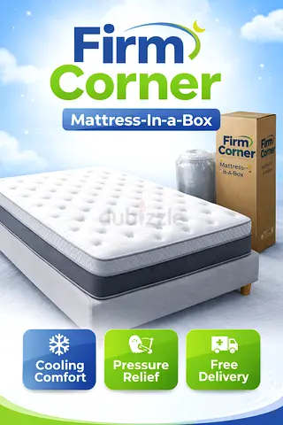 Firm Corner Mattress-in-a-Box — Cooling, Pressure-Relief Mattress