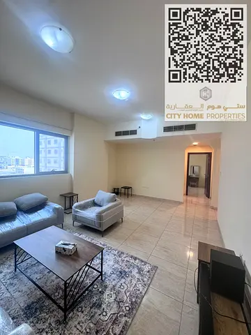 شقة غرفة وصالة للإيجار السنوي في الجرف 3 عجمان بمساحة كبيرة وتشطيب نظيف تكييف مركزي + صالة واسعة جدًا + موقع مميز قريب من مخرج دبي سعر مميز 28,000 در