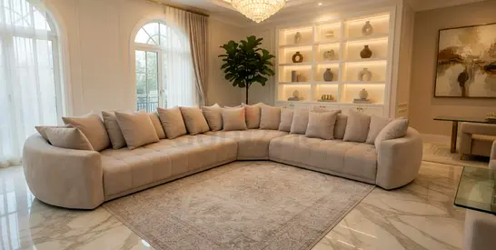 Beige premium quality corner sofa