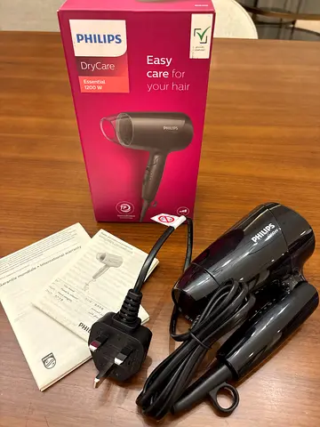 Philips DryCare 1600W Hair Dryer – Box  Manuals, Good Condition