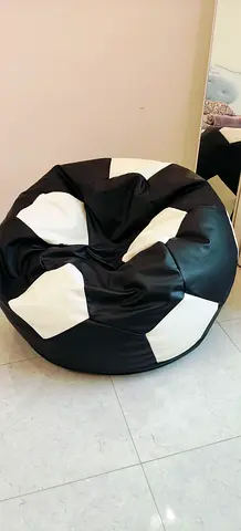 2 Stylish Black and White Bean Bags