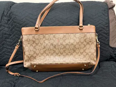 Coach Signature Zip Top Tote